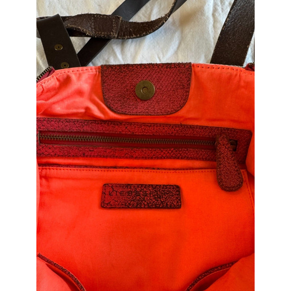 Liebeskind Berline Wool Gray Woven Large Handbag Purse Shoulderbag Leather - Picture 12 of 15